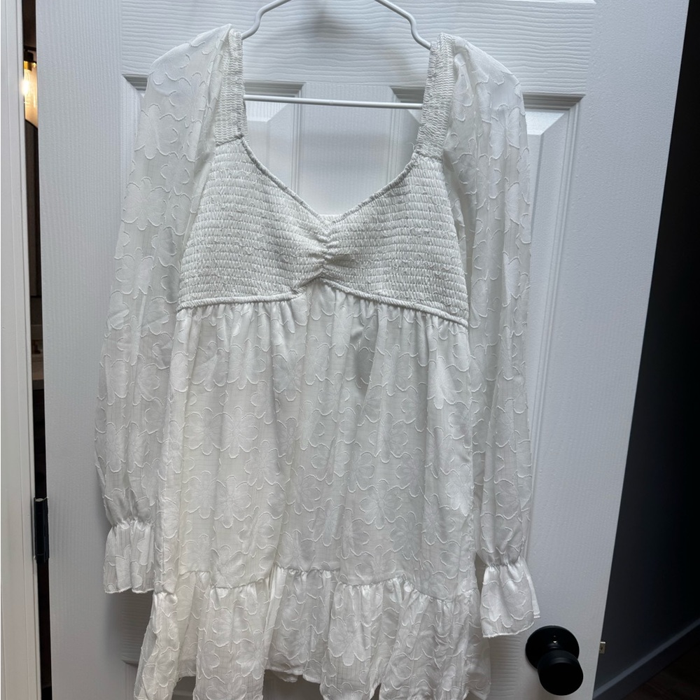 ThirtyThirty White Lace Floral Dress
